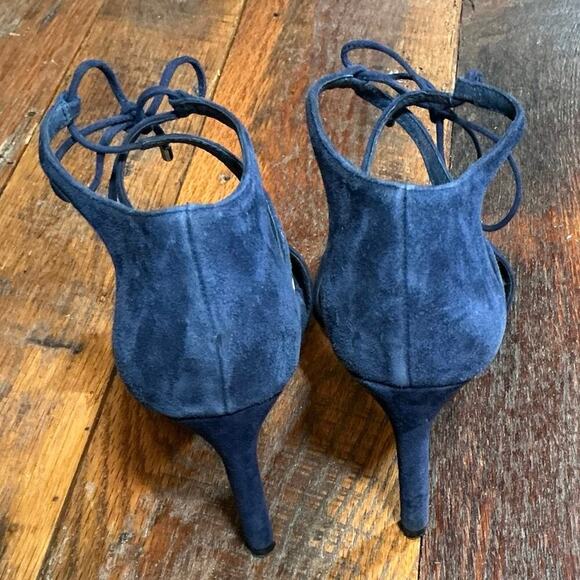 Antonio Melani Blue Suede Strappy Heels Size 7.5 - Picture 5 of 8